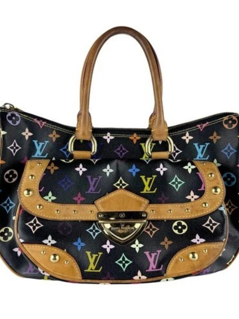 Auth LOUIS VUITTON Monogram Multicolor Shoulder Bag Handbag Black M40126 - z9866